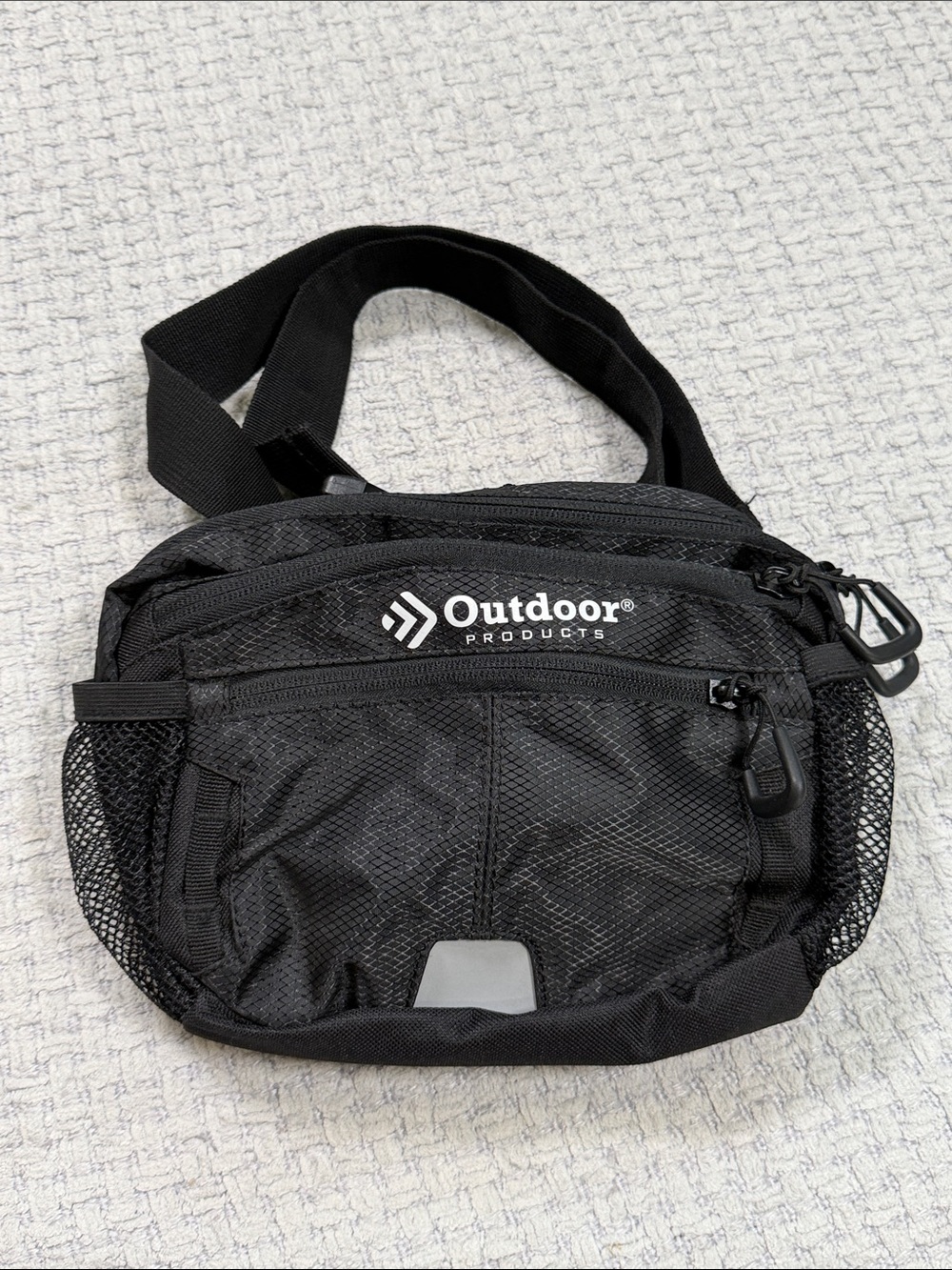 Outdoor Products Hip Fanny Pack Multiple Zip Pockets Black Like New Unisex